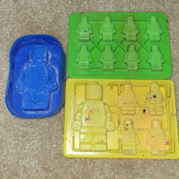 3 silicone Lego mold for crayons, candles, ice, jello - Picture 1 of 6